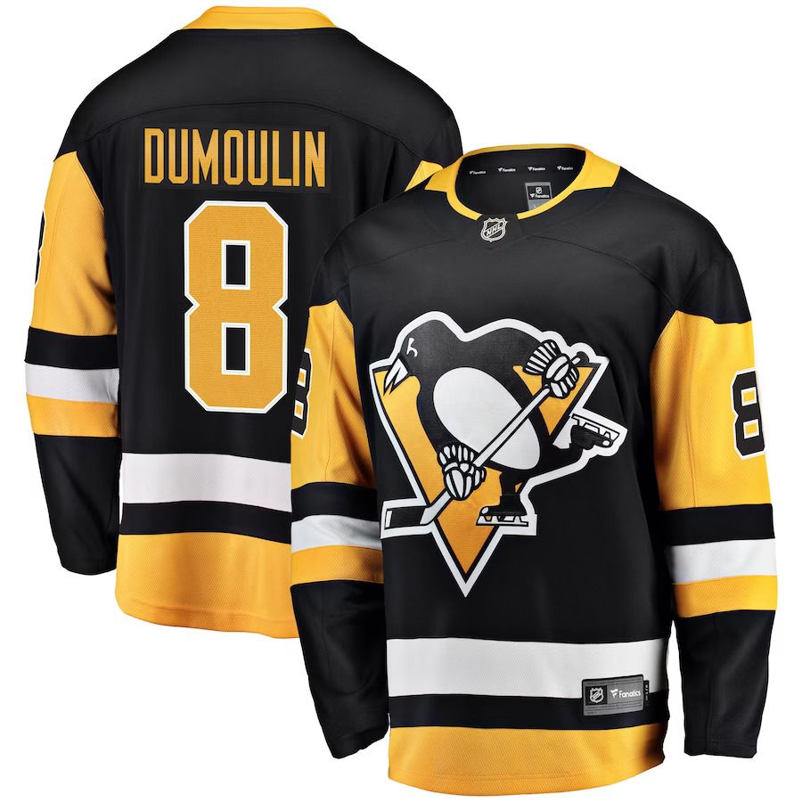 Men Pittsburgh Penguins #8 Brian Dumoulin Fanatics Branded Black Home Breakaway Player NHL Jersey->pittsburgh penguins->NHL Jersey